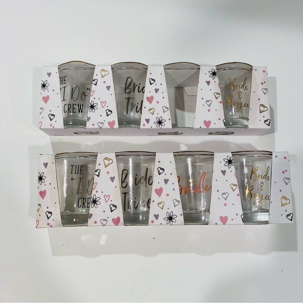 AUSTIN & ASH Bride Tribe Shot Glass Sets (7 Total)